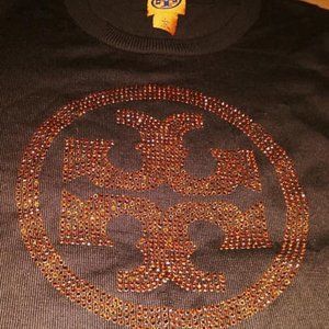 Tory Burch Embellished Logo Wool Sweater